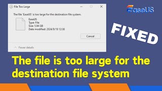 Solved File is too Large for the Destination File System [upl. by Chuipek]