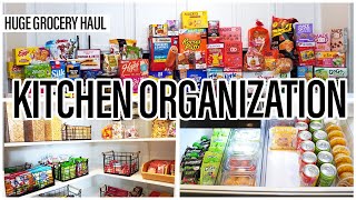 HUGE GROCERY HAUL  PANTRY amp FRIDGE RESTOCK AND ORGANIZE  ULTIMATE KITCHEN ORGANIZATION IDEAS [upl. by Niatsirt167]