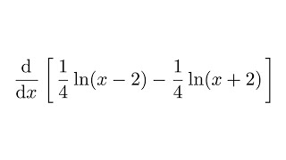 Derivative of 14lnx2  14lnx2 [upl. by Eigroeg]