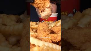 Extra Raising Cane’s Sauce asmr canes mukbang [upl. by Enilrahc]