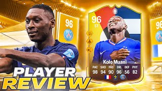 🔥96 UEFA EURO MAKE YOUR MARK KOLO MUANI PLAYER REVIEW  EA FC 24 ULTIMATE TEAM [upl. by Annaeed]