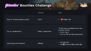 Introducing Premier bounty board of Axie infinity [upl. by Georg]