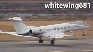 G550 Gulfstream Aerospace GVSP N550JH TAKEOFF TOYAMA Airport 富山空港 201731 [upl. by Lavinie]