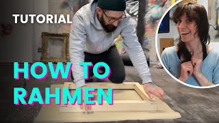 How to Rahmen  Tutorial wie baut und bespannt man einen Keilrahmen [upl. by Albemarle]