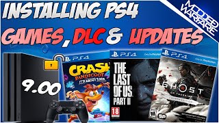 EP 4 How to Install PS4 Games DLC amp Updates 900 or Lower [upl. by Garges]