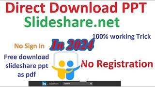 How to download SlideShare as PPT without login for FREE 2022 [upl. by Jestude]