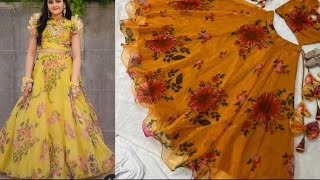 ORGANZA LEHENGA CUTTING And STITCHING  Full Gher Umbrella Lehenga Cutting and Stitching [upl. by Effie]