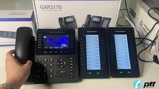 วิธีใช้งานเครื่องโทรศัพท์ Grandstream GXP 2170  how to use a Grandstream IP Phone GXP 2170 [upl. by Elac852]