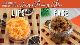 BEST Scrub For Skin EXFOLIATION at HOME  DIY LIP amp FACE SCRUB RECIPE [upl. by Dray]