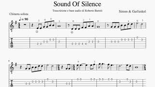 Sound of silence  sheet music with lead guitar [upl. by Madda]