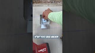 Oklahoma backyardpatio PostBase Shorts how to install a post base for a patio ￼ [upl. by Condon]