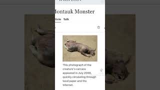 “The Montauk Monster” Photo credit Wikipedia monster legend writing [upl. by Major]