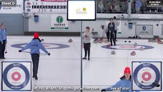 Central Algoma Red vs St Bens Blue  Curling Stadium  North Bay Granite Club  Sheet D [upl. by Nnave]