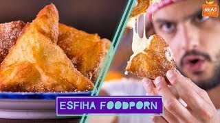 ESFIHA DE QUEIJO FRITA A melhor do mundo  Mohamad no Nhac [upl. by Atorod614]