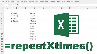 How to repeat values X times in excel  LAMBDA [upl. by Amsirac517]