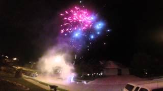 2014  4th of July  DIY Fireworks Display  24 Excalibur Shells with Others [upl. by Emina313]