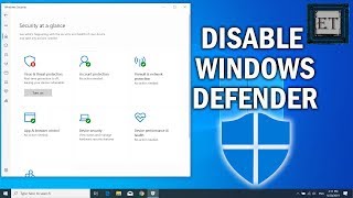 How To DisableEnable Windows Defender on Windows 10 3 Ways [upl. by Yevreh]