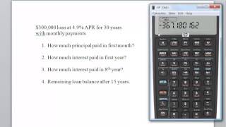 HP 10B II Loan Amortization [upl. by Jacynth131]