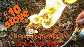 Cheap gas stove explodes in to flames [upl. by Layod]