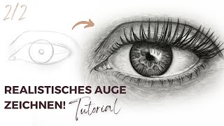 realistisches Auge zeichnen  Schritt für Schritt TUTORIAL 22  Theresas Artwork [upl. by Einaffit]