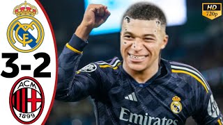 Real madrid vs Ac milan 32 • All Goals amp Highlights 2024 [upl. by Atiuqcaj312]