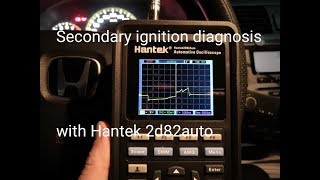 Handheld automotive oscilloscope instructionsSecondary ignition diagnosis with Hantek 2d82auto [upl. by Ylevol]