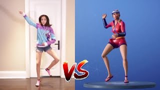 EH BEE FAMILY FORTNITE DANCE CHALLENGES  In Real Life [upl. by Ahtabat826]