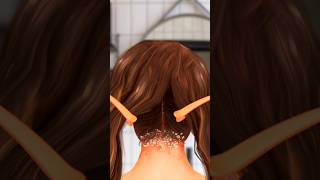 ASMR satisfying scalp dandruff treatment shorts asmrmakeup satisfying asmr animation [upl. by Ofori793]