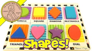 Melissa amp Doug Chunky Colorful Shapes Wood Puzzle [upl. by Inele]