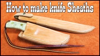 Leathercraft  How to make knife sheaths  Part 1  Leather Working  Knife Holster Making  DIY [upl. by Eustazio]