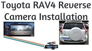 RAV4 Reverse Camera install Backup camera wiring 20062011model [upl. by Enirak]