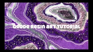 Geode Resin Art Tutorial  Geode Amethyst  by Moonkusser Art [upl. by Brinn900]