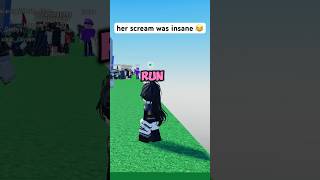 her scream was insane 😂 roblox funny memes meme [upl. by Airbmak]