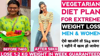 Lose 10 Kg Fast With This Vegan Diet PlanGhar Ka Khana Wala Veg Diet Plan [upl. by Eyanaj]