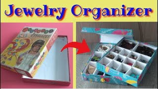 How to make jewelry box at home  DIY jewelry organizer with box [upl. by Oilegor]