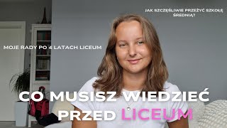 CO MUSISZ WIEDZIEĆ PRZED LICEUM [upl. by Inava]