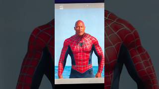 Dwayne Johnson AKA The Rock as SpiderMan isaiasarts [upl. by Airalednac160]