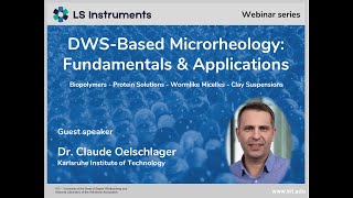 DWS Based Microrheology  Fundamentals and Applications [upl. by Nysa]