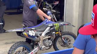 Star Racing Yamaha yz250f idle and revs Factory Yamaha Sound [upl. by Eixel]