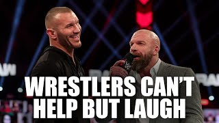 Top 10 Wrestlers To Hilariously Get Another To Break Character [upl. by Ailliw]