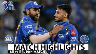 MI vs RR 38th Match IPL 2024 Highlights  IPL Highlights 2024  Cricket ipl 2024 highlights today [upl. by Anatollo]