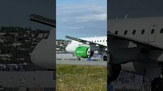 Wideroe E190E2 backtrack and takeoff from TOS Tromsø tromsøairport wideroe [upl. by Leval559]