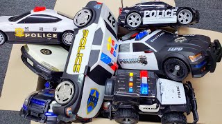 Big Police Car Collection Attack on Color Block Tower [upl. by Nygem]