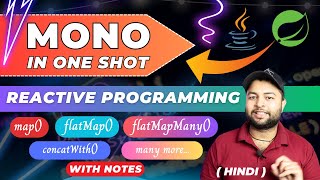 🔥Mono in Reactive Programming in one shot  Operators with Example  Reactive Programming  Hindi [upl. by Nywled]