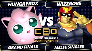 CEO 2024 GRAND FINALS  Hungrybox Jigglypuff Vs Wizzrobe Captain Falcon Smash Melee  SSBM [upl. by Eciralc]