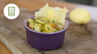 MiniKartoffelgratins mit Käsechips  Chefkochde [upl. by Ioj]