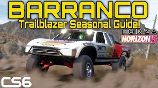 BARRANCO Trailblazer Seasonal Guide  Toyota T1000 Baja  Forza Horizon 5 Seasonal Gameplay Guide [upl. by Nnaid193]