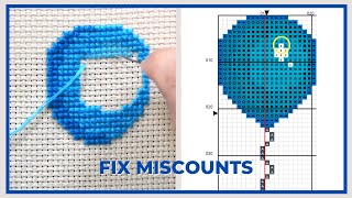 Fix Miscounted Cross Stitch and Undo Stitches Cross Stitch Tutorial for Beginners Flosstube [upl. by Darrick]