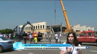 Terremoto in diretta a Mirandola Modena 29 maggio 2012  Studio1  Canale 80 [upl. by Oigroig]