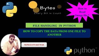 21 File Handling in Python  How to Copy TEXT  IMAGE from one File to Another [upl. by Ennelram263]